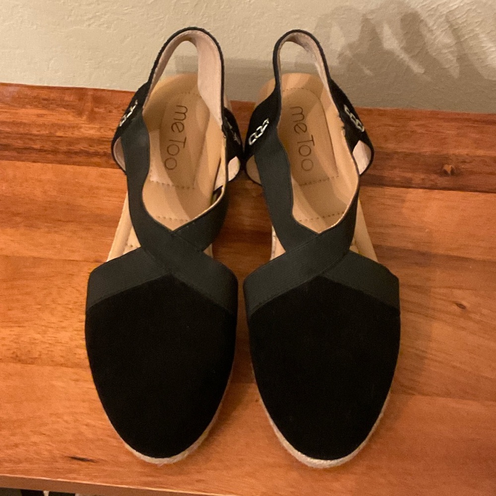 Me Too Black Espadrille Sandals